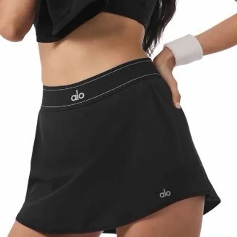 Shots Saia Match Point Tennis Skirt Black Alo Yoga