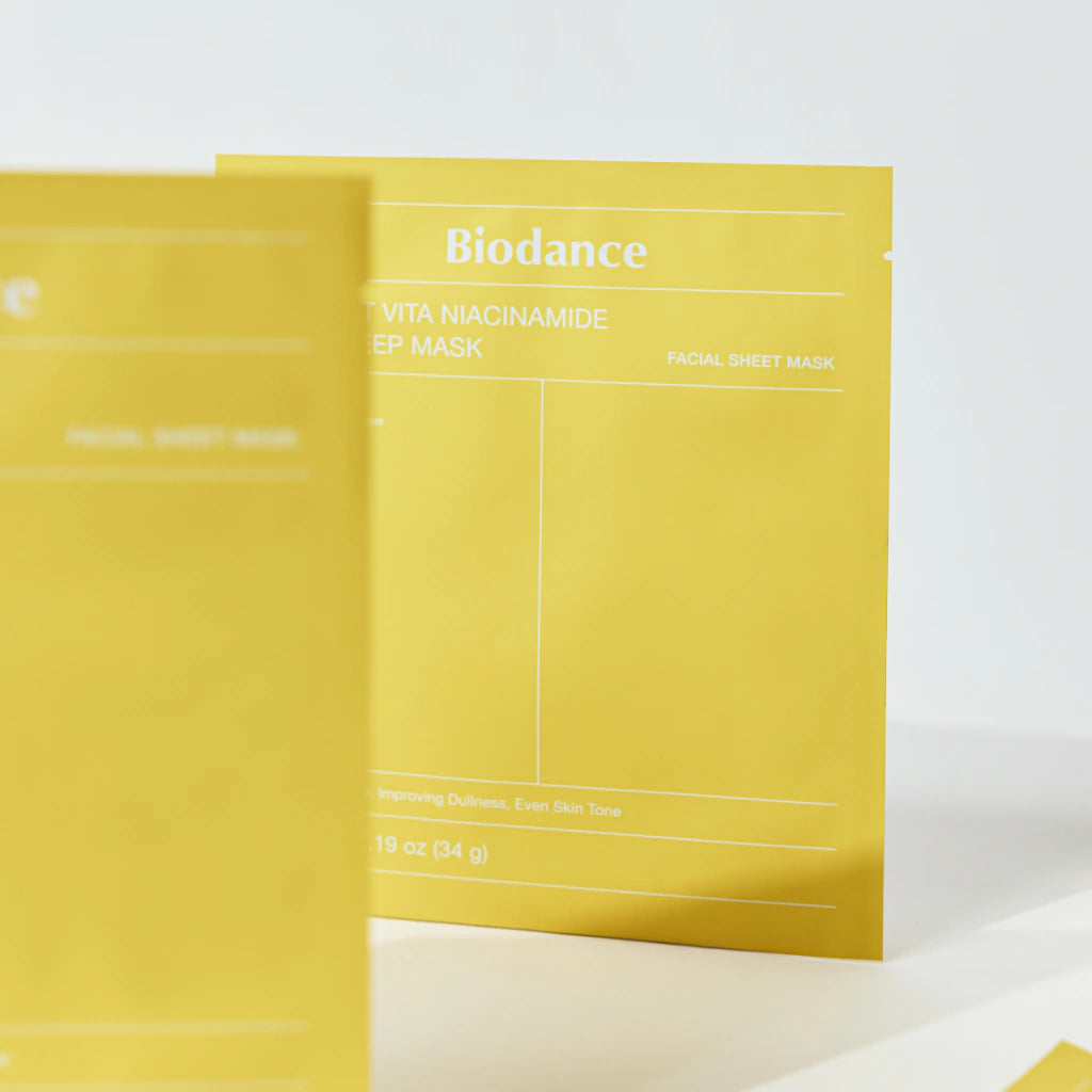 Máscara Facial Biodance Radiant Vita Niacinamide Real Deep Mask C/1 Un - 34g
