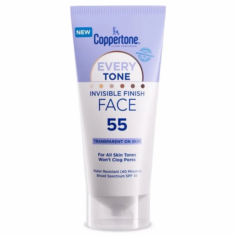 Protetor Solar Facial FPS 55 Leve Transparente Coppertone