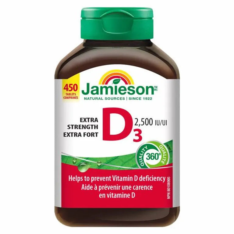 Jamieson Vitamin D3 2500IU , 450 Tablets