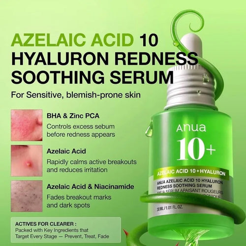 Anua Azelaic Acid 10% + Hyaluron Redness Soothing 30Ml - Serum