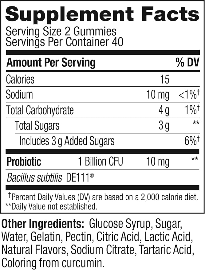 OLLY Probiotic Gummy, Immune & Digestive Health, Probiotic Supplement for Adults, Mango