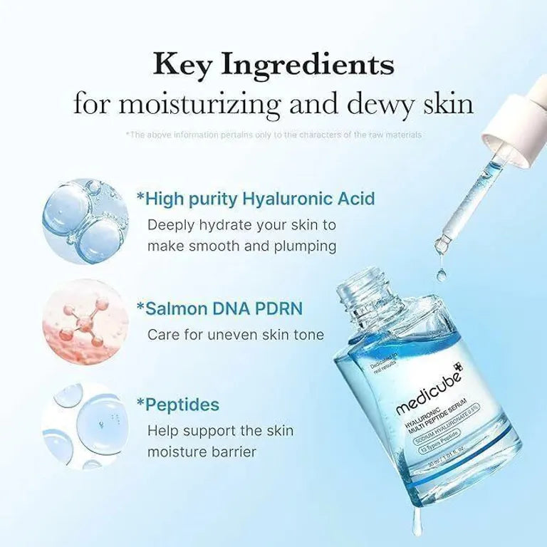Sérum Medicube Hyaluronic Multi Peptide 30ml Hidratação Profunda