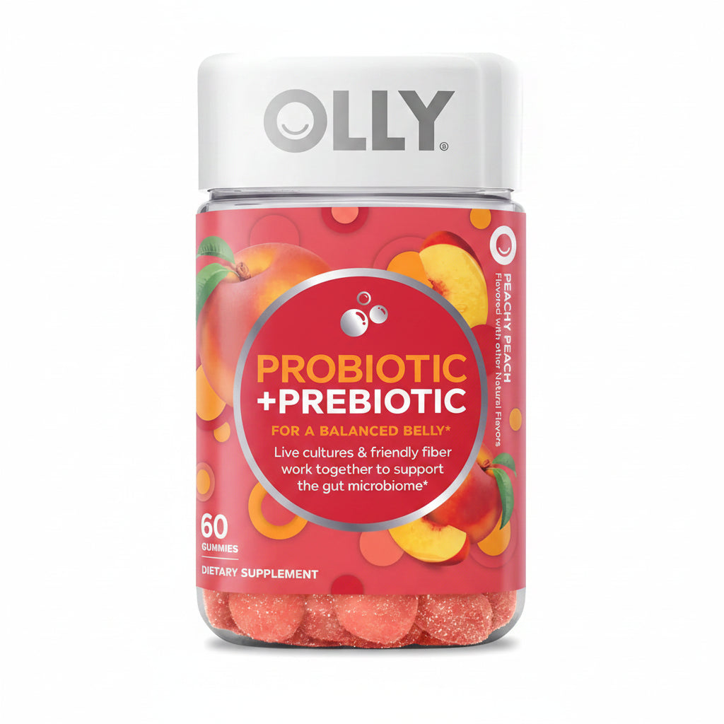Suplemento OLLY Probiotic + Prebiótico Gummy - 60 Unidades (500M CFUs)