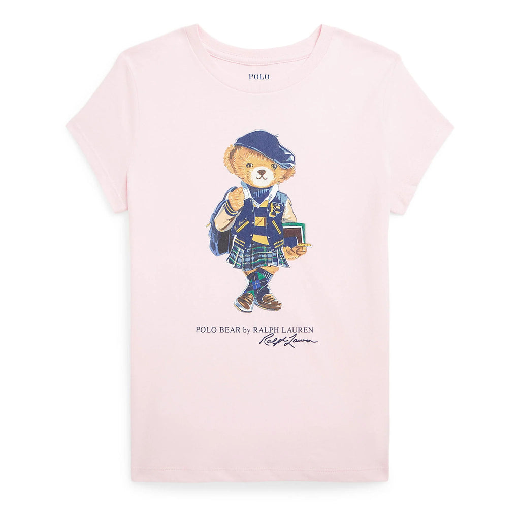 T-shirt  Ralph Lauren - Polo Bear Cotton Jersey Tee Girls  Tam 16 COR Laguna Pink