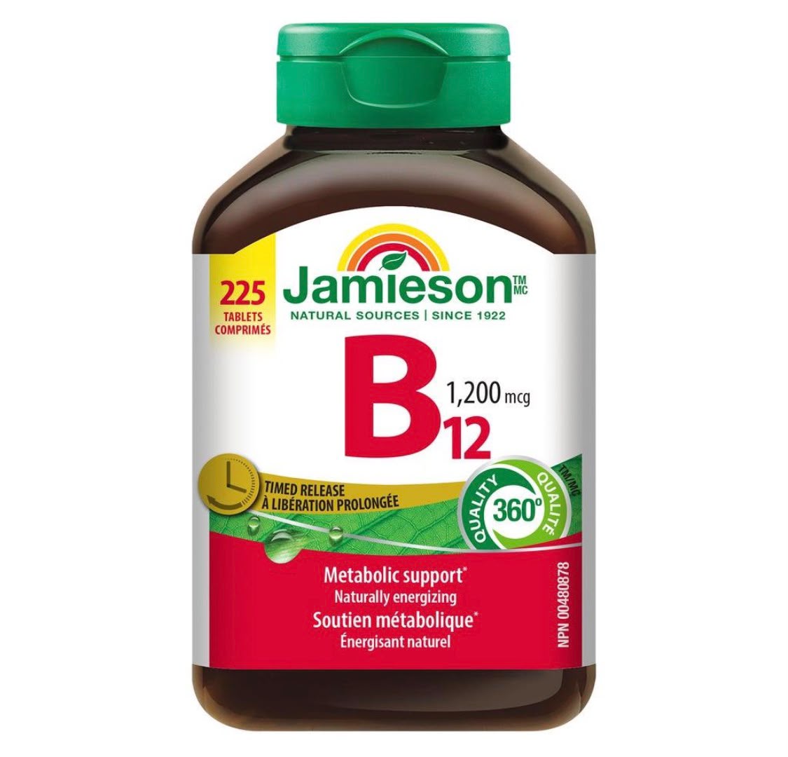 Jamieson B12 1.200 mcg Timed Release com 225 tablets