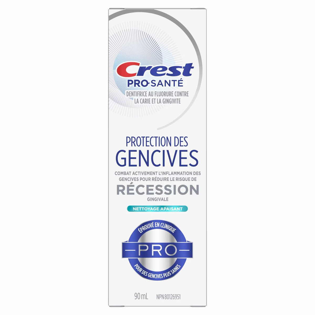 Crest Pro Santé Creme Dental Proteção Gengiva - Anticárie, Creme Dental com Fluoreto Antibacteriano