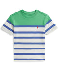 Polo Ralph Lauren Kids – Striped Cotton Jersey Tee Cor: Plato Green Multi Tam 18/20