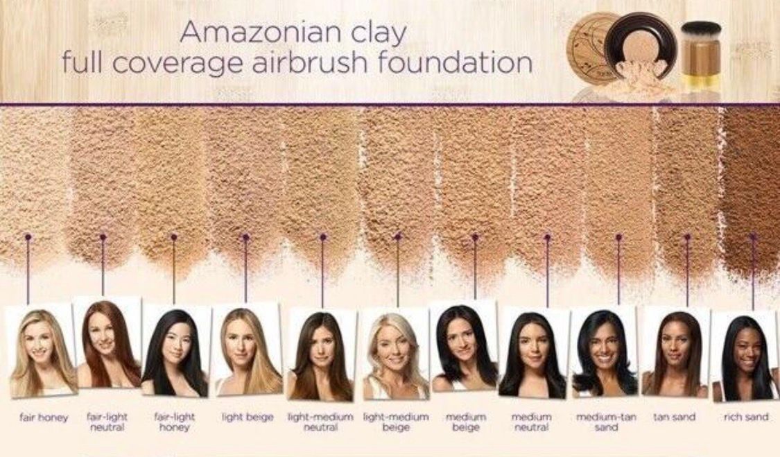 Tarte Amazonian Clay Full Coverage Airbrush Foundation – Base em Pó cor: Medium beige