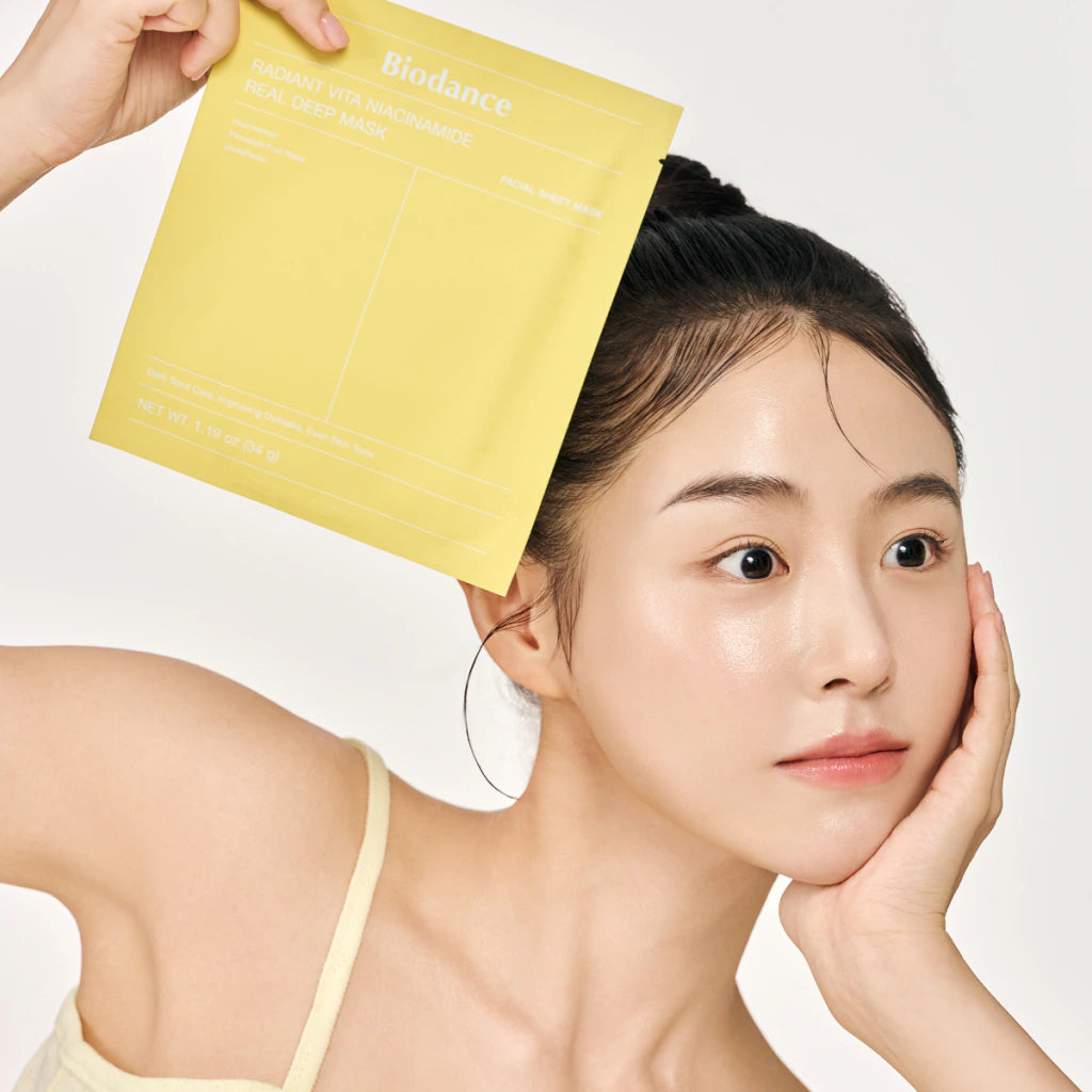 Máscara Facial Biodance Radiant Vita Niacinamide Real Deep Mask C/1 Un - 34g