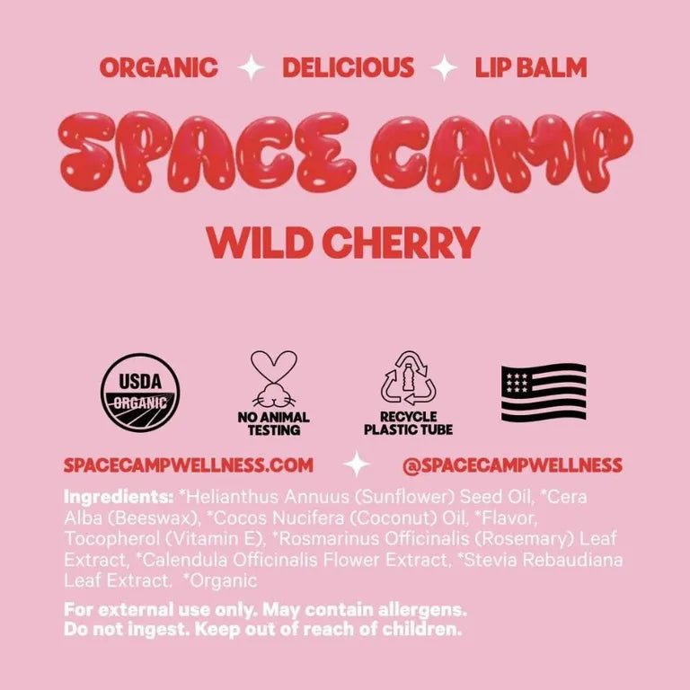 Lip Balm Space Camp Wellness Jumbo Wild Cherry Organic unidade
