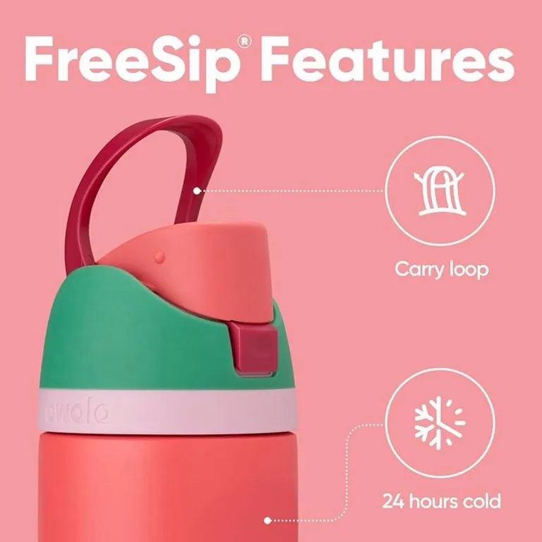 Garrafa Owala Freesip Stainless Steel Termica - 470ml Inox |Red