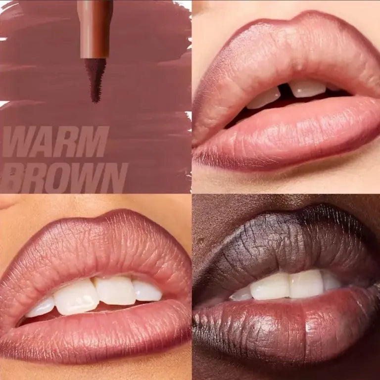 HUDA BEAUTY- LIP CONTOUR LIP STAIN FOR 12-HOUR WEAR - WARM BROWN