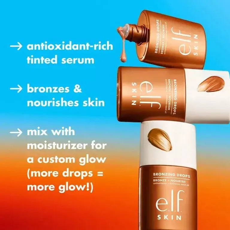 Bronzeador Facial ELF Skin Bronzing Drops Rose Gold Bronze