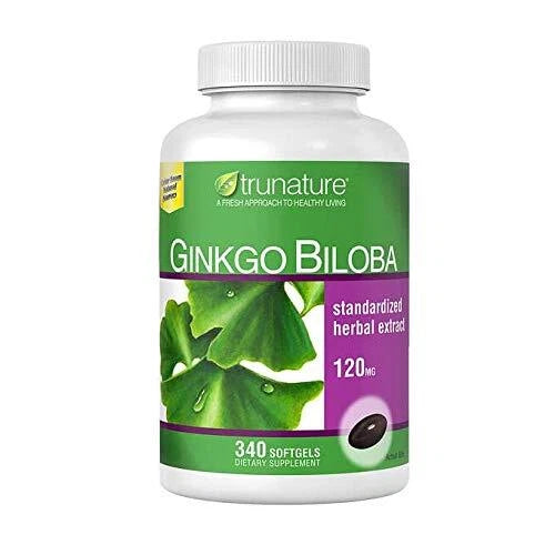 Ginkgo Biloba 120mg 340 Softgels Trunature CONCENTRAÇÃO MEMÓRIA