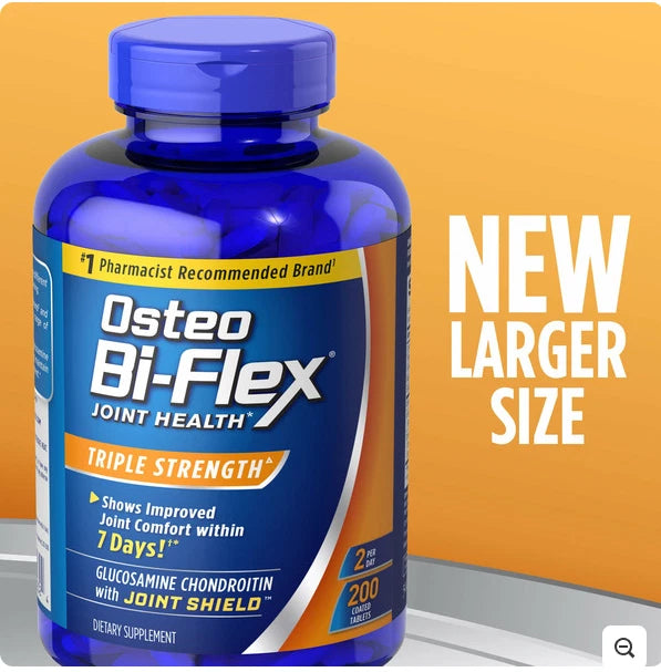 Osteo Bi-Flex Força Tripla Glucosamina 1500mg, Complexo de Condroitina MSM 1103mg - 200 Comprimidos