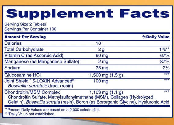 Osteo Bi-Flex Força Tripla Glucosamina 1500mg, Complexo de Condroitina MSM 1103mg - 200 Comprimidos