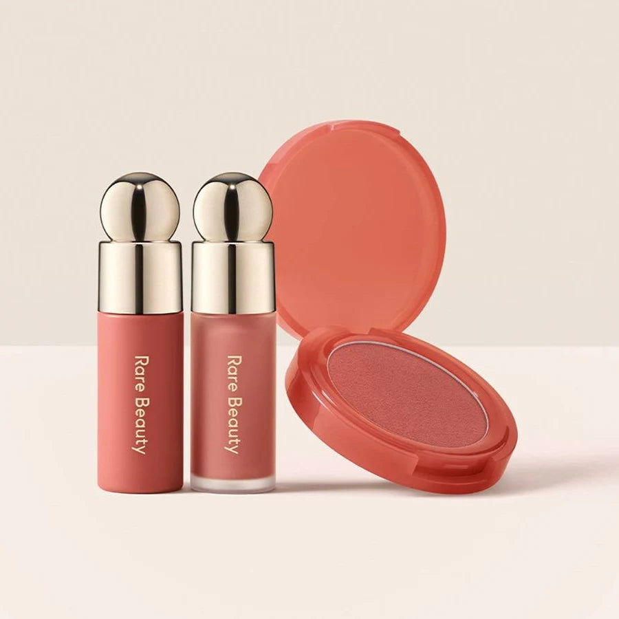 Kit Blush e Batom Líquido Rare Beauty Soft Pinch Cor: Worth